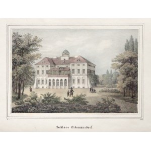 MYSŁAKOWICE. Pałac; wym.: 186x123 mm; Schloss Erdmannsdorf; ...