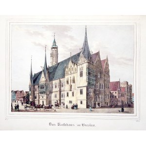 WROCŁAW. Ratusz; lekkie zabrudzenia; wym.: 197x141 mm; Das Rathhaus zu Breslau; ...