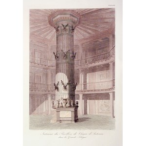 ANTONIN. Wnętrze pałacu – kolumna z trofeami; wym.: 148x208 mm; Interieur du Pavillon de Chasse d'An ...