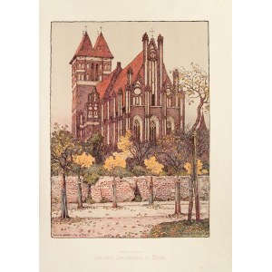 TORUŃ. Kościół św. Jakuba; lit. Arthur Bendrat, 1906, wyd. B.G. Teubner, Lipsk, Kunstanstalt Wilhelm ...