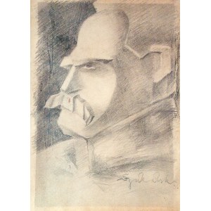 PIŁSUDSKI, JÓZEF (1867-1935), STANISŁAW SZUKALSKI. Portret marszałka autorstwa Stanisława Szukalskie ...