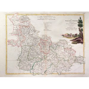 DOLNY ŚLĄSK. Mapa Dolnego Śląska; pochodzi z: Atlante novissimo illustrato..., wyd. Antonio Zatta, W ...