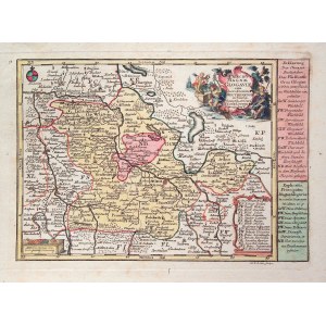 GŁOGÓW, BYTOM ODRZAŃSKI. Mapa Księstwa Głogowskiego i Baronatu Bytomskiego; ryt. G.F. Lotter, pochod ...