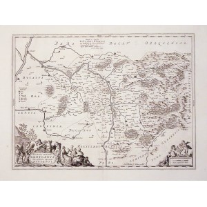 GRODKÓW. Mapa Księstwa Grodkowskie i Biskupstwa Nyskiego; oprac. Jonas Scultetus, pochodzi z hiszpań ...