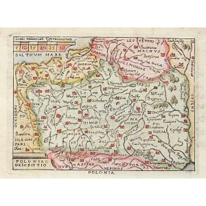 POLSKA. Mapa ziem polskich; pochodzi z: Ortelius, Abraham, Il Theatro del Mondo (Theatrum Orbis Terr ...