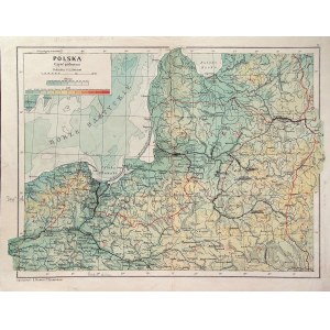 POLSKA. Mapa Polski w dwóch częściach; oprac. przez Eugeniusza Romera i Teofila Szumańskiego, okres ...