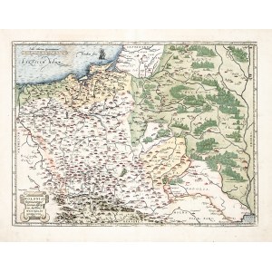 POLSKA, LITWA. Mapa Polski i Litwy; oprac. Wacław Grodecki, pochodzi z: Theatrum Orbis Terrarum, wyd ...