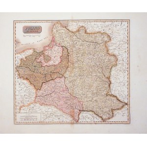 POLSKA, LITWA. Mapa ziem polskich po rozbiorach; ryt. J. & G. Menzies, pochodzi z: New general atlas ...