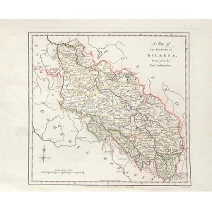 ŚLĄSK. Mapa Śląska; ryt. T. Cender, wyd. Robert Wilkinson, Londyn 1794; miedz. kolor., st. bdb.; wym ...