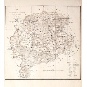 TORZYM. Mapa powiatu torzymskiego; oprac. F.A. Witzleben, ryt. H. Delius, rys. Nowack, wyd. C. Heyma ...