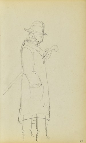 Jacek Malczewski (1854-1929), Postać stojącego mężczyzny z laską pod pachą