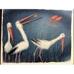 Józef Wilkoń,ilustracja do książki Flamingos