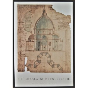 Filippo Brunelleschi ,reprint projektu kopuły bazyliki