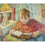 Tadeusz KUREK (1906-1974), Chłopiec nad książką, lata 50.