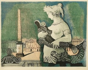 Alicja HALICKA (1894-1975), Plac de la Concorde w Paryżu, 1955