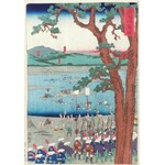 Utagawa KUNITERU (1808-1876), Shimada z cyklu: Słynne miejsca na drodze Tokaido