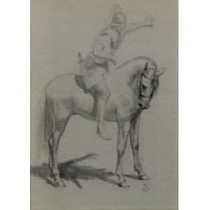 Jan STYKA (1858-1925), Studium postaci rzymianina na koniu