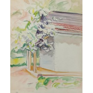 Wojciech WEISS (1875-1950), Wiosenne kwitnienie wokół domu - Z Kalwarii, 1914