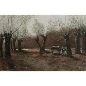 Ivan Ivanovitch KOWALSKI (1839-1937), Pejzaż jesienny z krowami