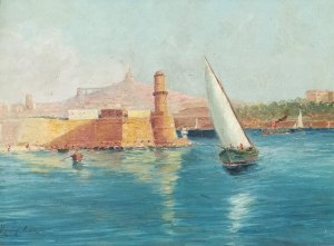 Vincent MANAGO (1880-1936), Marsylia - Widok na Notre-Dame de la Garde