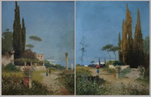 Georg FISCHHOF (A. L. Terni) (1859-1914), Para obrazów - pejzaże włoskie