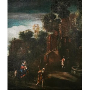 Malarz nieokreślony, holenderski (?), XVII / XVIII w., Ucieczka do Egiptu