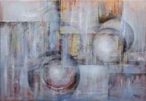 Anna Sandecka-Ląkocy, Blue Light, 2019r., olej na płótnie, 70x100cm, sygn.p.d