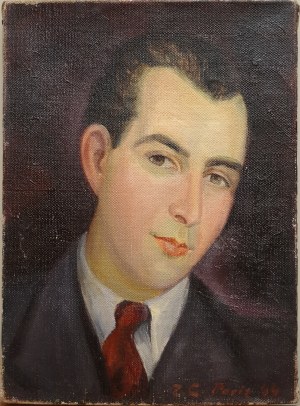 Zdzisław Cyankiewicz (Cyan) (1912 Czechowice - 1981 Paryż), Portret mężczyzny, 1944 r.
