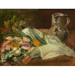 Adolf Feder (1886 Odessa - 1943), Stilleben mit Krug und Blumen