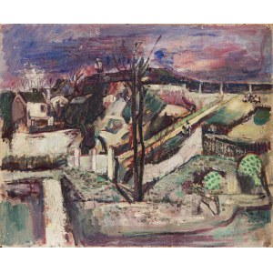Joseph Pressmane (1904 Beresteczko - 1967 Paryż), Widok tętniącej życiem wioski