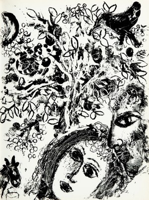 Marc Chagall (1887 - 1985), Le couple devant l'arbre