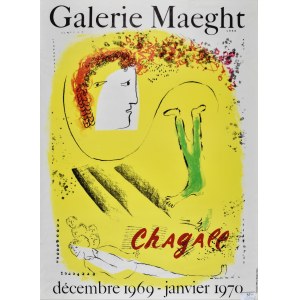 Marc Chagall (1887 - 1985), Żółte tło - Plakat Galerie Maeght, 1967-1970