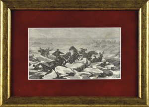 Juliusz Kossak (1824-1899), Katastrofa podczas przeprawy przez Niemen do Malinek - do narzeczonej Pana Mohorta