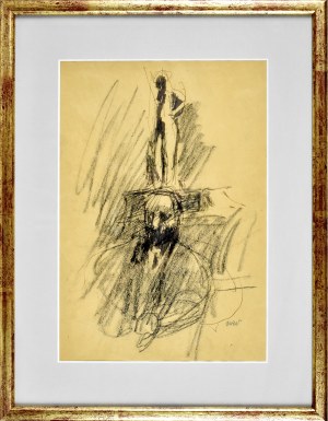 Wojciech Weiss (1875-1950), Portret mężczyzny z rzeźbą w tle