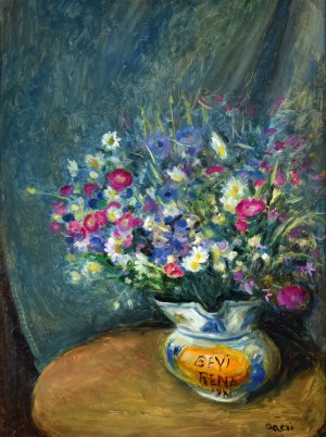 Aneri Irena Weissowa (1888-1981), Kwiaty w wazonie, 1980