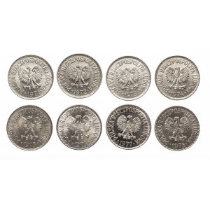 Polska, PRL 1944-1989, 1 złoty, zestaw roczników 1971-1978