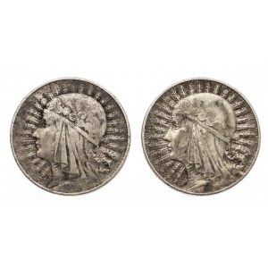 Polska, II Rzeczpospolita 1918-1939, 5 złotych 1933, zstaw 2 monet