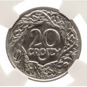 Polska, II Rzeczpospolita 1918-1939, 20 groszy 1923. NGC MS 67