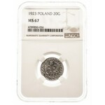 Polska, II Rzeczpospolita 1918-1939, 20 groszy 1923. NGC MS 67