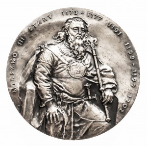 PRL, medal z serii królewskiej Oddziału Koszalińskiego PTN - Mieszko III Stary.