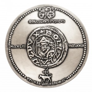 PRL, medal z serii królewskiej PTAiN, projektu Witolda Korskiego - Bolesław Wstydliwy.