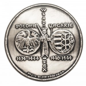 PRL, medal z serii królewskiej PTAiN, projektu Witolda Korskiego - Władysław Warneńczyk.