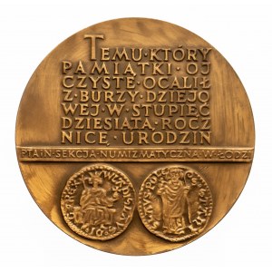 PRL, MEDAL NUMIZMATYCZNY PTAiN, 150. rocznica urodzin Emeryka Hutten-Czapskiego 1978, Łódź.