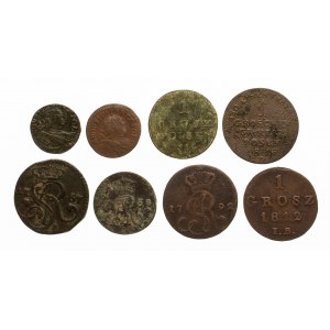 Zestaw 8 monet XVIII - XIX wiek.