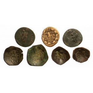 Zestaw 7 monet: Rzym, Bizancjum.