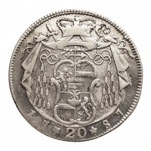 Austria, Salzburg 20 kreuzer 1787 M, Hieronymus Graf Colloredo 1772-1803.