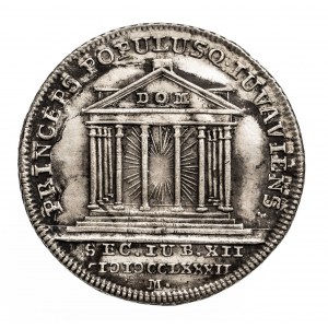 Austria, Salzburg, odbitka dukata w srebrze 1782 M, Hieronymus Graf Colloredo 1772-1803.