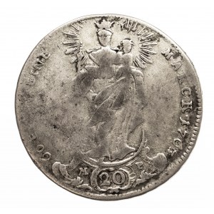 Niemcy, Würzburg-Bistum 20 Kreuzer 1763 L Adam Friedrich von Seinsheim 1755-1779.