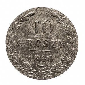 Polska, Zabór rosyjski, 10 groszy 1840 MW, Warszawa (1)