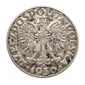 Polska, II Rzeczpospolita 1918-1939, 5 złotych 1936 Żaglowiec